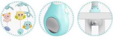 Ricokids, karuzela do łóżeczka, z projektorem na pilota, niebieska