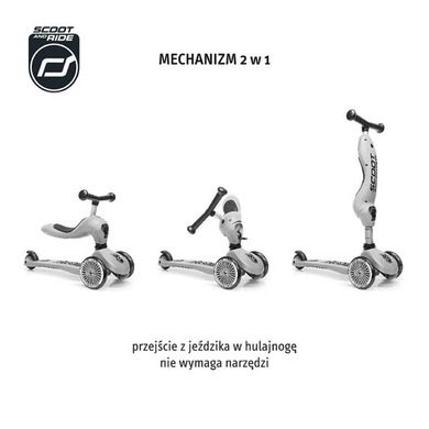 Scoot & Ride, Highwaykick 1, Lifestyle, jeździk i hulajnoga 2w1, Green Lines