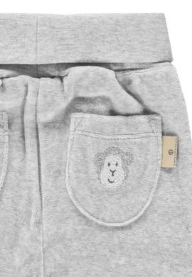 Spodnie dresowe niemowlęce, bawełna organiczna, szare, Bellybutton