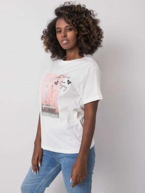 T-shirt damski, biały, Pepper & Mint