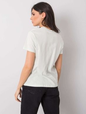 T-shirt damski, miętowy, Pepper & Mint