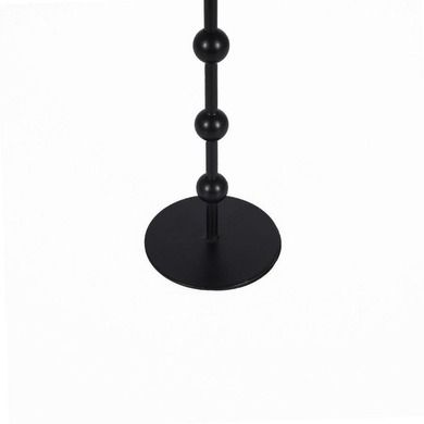 Vilde, podstawka na świecę, czarny matowy, Loft, 20 cm