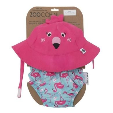 Zoocchini, Flaming, pieluszka kąpielowa i czapka, rozmiar M