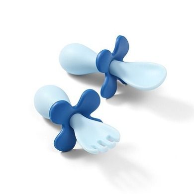 BabyOno, sztućce ergonomiczne dla dzieci, niebieskie