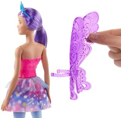 Barbie, Dreamtopia, lalka wróżka z fioletowymi włosami