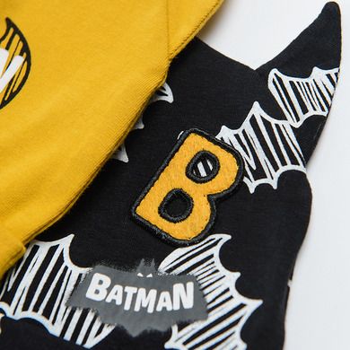 Cool Club, Czapka chłopięca, żółta, czarna, Batman, zestaw, 2 szt.