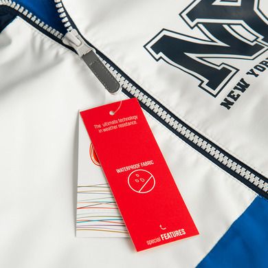 Cool Club, Kurtka chłopięca z kapturem, niebiesko-biała