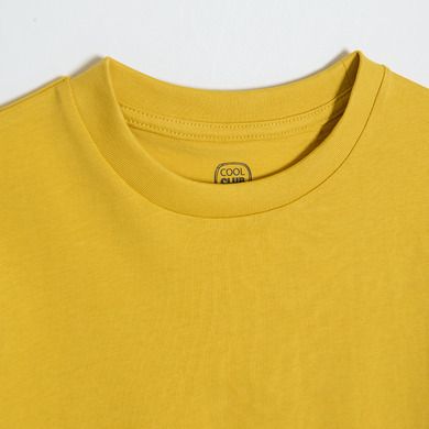 Cool Club, T-shirt chłopięcy, ecru, żółty, grafitowy, zestaw, 3 szt.