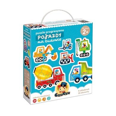 CzuCzu, Pojazdy na budowie, puzzle progresywne