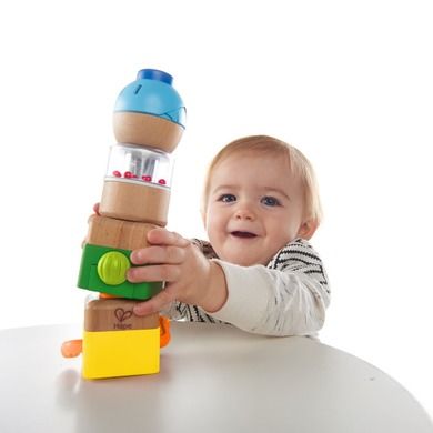 Hape, Baby Einstein, 4 kostki sensoryczne, klocki