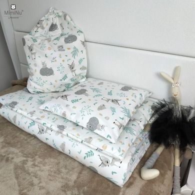 MimiNu, Leśni Przyjaciele, śpiworek przedszkolaka z woreczkiem + poduszka