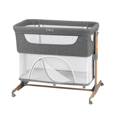 MoMi, Smart Bed, łóżeczko dostawne, 4w1, szare