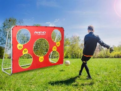 Neo-Sport, bramka piłkarska ogrodowa z matą, 215-153 cm