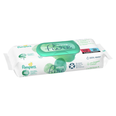Pampers, Aqua Pure, chusteczki nawilżane, 18-48 szt.