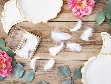 PartyDeco, pudełko na obrączki ślubne, złote