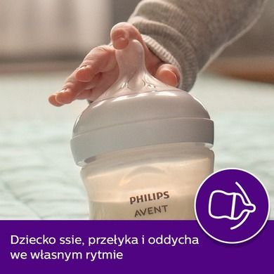 Philips Avent, Responsywne Smoczki Natural, smoczek do butelki, 0m+, 2 szt.