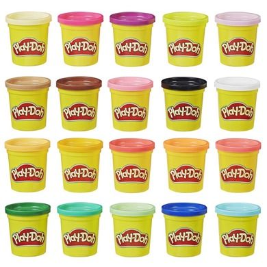 Play-Doh, Kolorowa walizka, 20 tub, zestaw