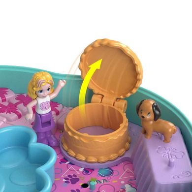 Polly Pocket, Urodziny pieska, kompaktowy zestaw do zabawy z laleczkami i akcesoriami