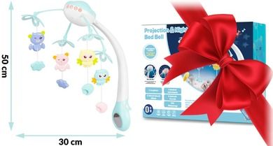Ricokids, karuzela do łóżeczka, z projektorem na pilota, niebieska