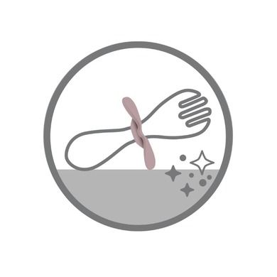 BabyOno, ergonomiczne sztućce dla dzieci, różowe