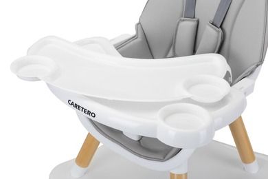 Caretero, Tuva, krzesełko do karmienia, 2w1, szare