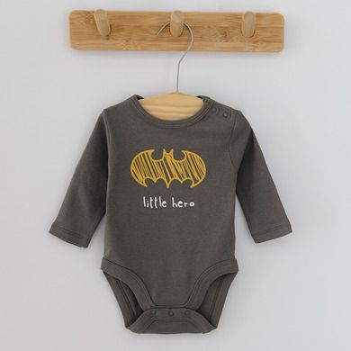 Cool Club, Body chłopięce z długim rękawem, żółte, szare, Batman, zestaw, 3 szt.