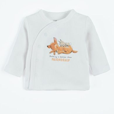 Cool Club, Komplet niemowlęcy, bawełna organiczna, Czapka, Śliniak, Body z krótkim rękawem, Kaftanik, Półśpiochy, Pajac, mix, Bambi