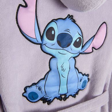 Cool Club, Szlafrok dziewczęcy z kapturem, fioletowy, Lilo i Stich