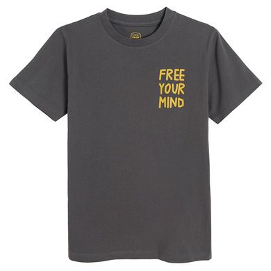 Cool Club, T-shirt chłopięcy, ecru, żółty, grafitowy, zestaw, 3 szt.