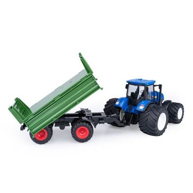 Dumel, Agro Pojazdy, Traktor z przyczepą, pojazd zdalnie sterowany RC, niebieski