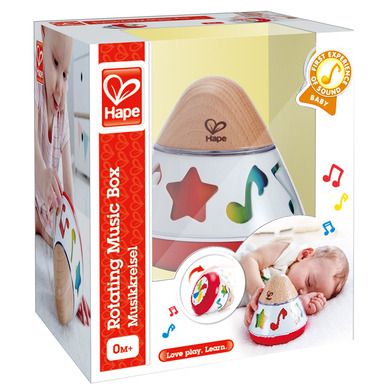Hape, obrotowe muzyczne pudełko, zabawka niemowlęca