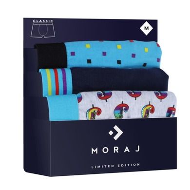 Majtki bokserki męskie, mix, zestaw, 3 szt., Moraj