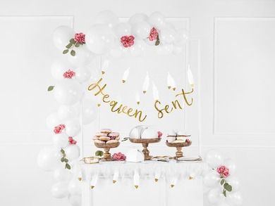 PartyDeco, pudełko na obrączki ślubne, złote