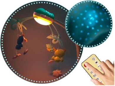 Ricokids, karuzela do łóżeczka, z projektorem na pilota, niebieska