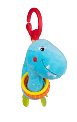 Balibazoo, Dino dzwoneczek, zawieszka, zabawka niemowlęca, niebieska