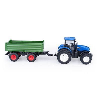 Dumel, Agro Pojazdy, Traktor z przyczepą, pojazd zdalnie sterowany RC, niebieski