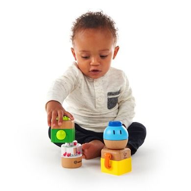 Hape, Baby Einstein, 4 kostki sensoryczne, klocki