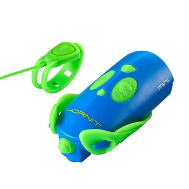 Hornit, Mini, lampka z klaksonem, 25 dźwięków, green & blue