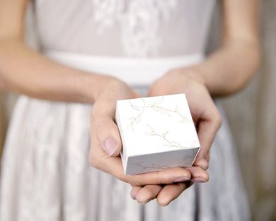 PartyDeco, ozdobne pudełeczka, gałązki, biały, 6-3,5-5,5 cm, 10 szt.
