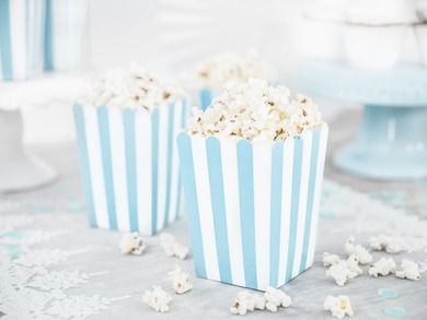 PartyDeco, Samolocik, ozdobne pudełka na popcorn, 7,5-7,5-12,5 cm, 6 szt.