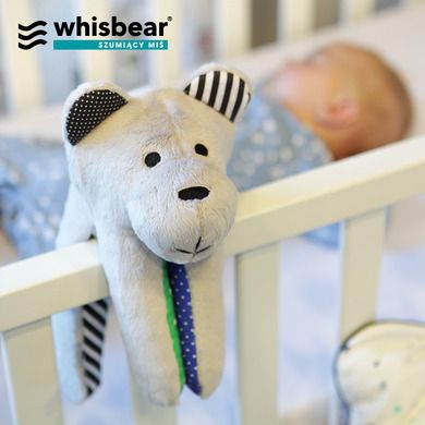 Whisbear - Szumiący Miś Soft, maskotka szumiąca z czujnikiem płaczu, cytryna