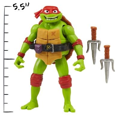 Wojownicze Żółwie Ninja, Zmutowany chaos, Rafaello, Deluxe, figurka z dźwiękiem, 14 cm
