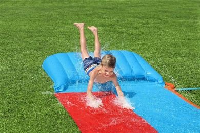 Bestway, H2oGo!, ślizgawka podwójna, tsunami z rampą, 4.88 m