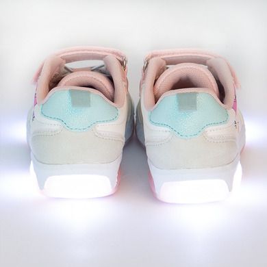 Cool Club, Buty sportowe dziewczęce, białe, świecąca podeszwa, Daisy