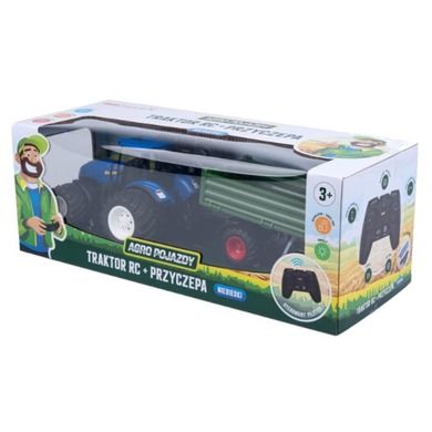 Dumel, Agro Pojazdy, Traktor z przyczepą, pojazd zdalnie sterowany RC, niebieski