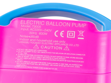 Elektryczna pompka do balonów, dwie dysze