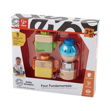 Hape, Baby Einstein, 4 kostki sensoryczne, klocki