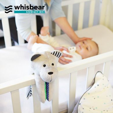Whisbear - Szumiący Miś Soft, maskotka szumiąca z czujnikiem płaczu, cytryna