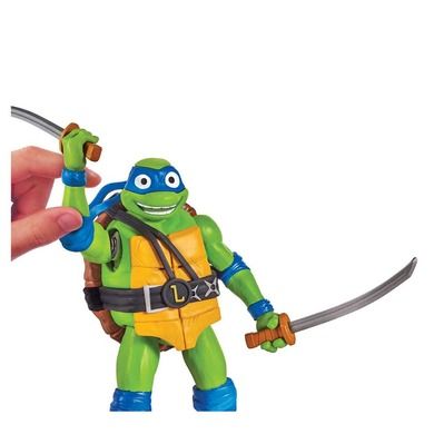 Wojownicze Żółwie Ninja, Zmutowany chaos, Leonardo, Deluxe, figurka z dźwiękiem, 14 cm