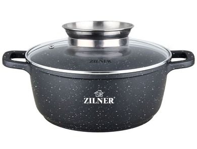 Zilner, zestaw 4 garnków marmurowych 16, 20, 22, 26 cm